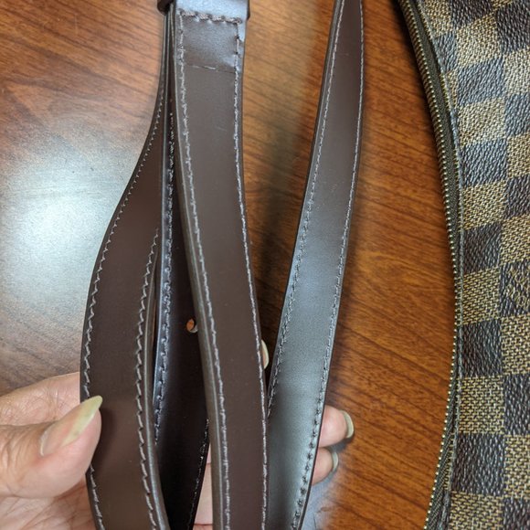 Auth LOUIS VUITTON Bloomsbury GM Damier Ebene Shoulder Crossbody Bag Brown - Picture 6 of 9